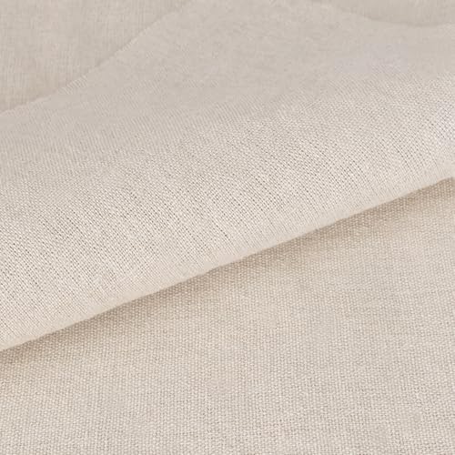 8 PCS 9.8 × 9.8 Inch Linen Embroidery Fabric, Natural White - size: 9.8 × 9.8 Inch