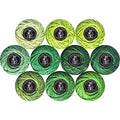 Crochet Thread 10 Balls Cardinal Size 8 for Crochet Hardanger Cross Stitch Needlepoint Hand Embroidery (Dark Green Series) - color: Dark Green Series