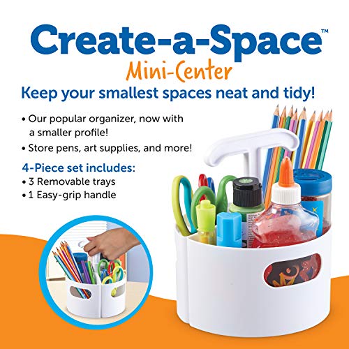 Learning Resources Create-a-Space Storage Mini Center, White