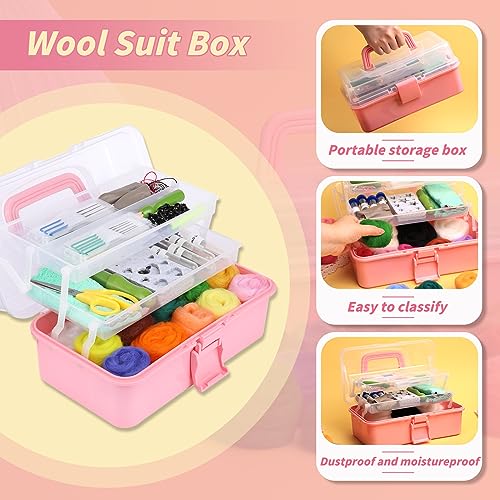 JUPEAN 221 Pcs Needle Felting Kits for Beginners Adults Wool Felting Kit - style: Style D