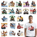 Dtf Transfers Ready to Press - 20Pcs Prayer Man Iron on Transfer for Tshirts, Faith Christian Iron on Decals Patches, Religious Jesus Man Heat Sublimation Stickers for DIY Clothes Hoodies - color: Prayer Man743