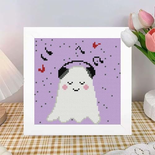 niurenmaoyi Ghost 11CT Cross Stitch Kits for Beginner with Framed,7x7in - color: Cross Stitch Kits0518-01