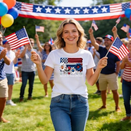 Dazoratix 4th of July Iron on Transfers - 20 Sheets Patriotic USA Flag Bow DTF Ready to Press 250th Anniversary Independence Day America Heat Patches Sticker Vinyl Decal for T Shirts Clothes DIY Craft - style: 4th of July