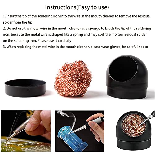 LXIANGN Soldering Iron Tip Cleaner - color: Black