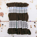 12 Skeins ThreadArt Cotton Embroidery Floss, Coffee Brown - color: Coffee Brown