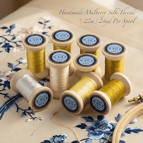 Natural 100% Mulberry Handmade Embroidery Silk Thread Silk Floss (63) - color: 63