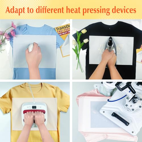 TransOurDream 20 Sheets Teflon Paper for Heat Press 11×17" - color: Teflon Paper, size: 20 Sheets