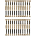 24 Skeins Embroidery Cotton Floss is 100% Egyptian Long Fiber Cotton of 8.75yds Each Cross Stitch Thread for Hand Embroidery DIY Creation and Friendship Bracelet String. (24, Cream) - color: Cream