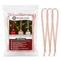 Mandala Crafts Rose Gold Christmas Ribbon Ornament Hangers Loops, 100 PCs - color: Rose Gold