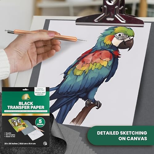 MyArtscape Graphite Transfer Paper 20 x 36 in Black 5 Sheets