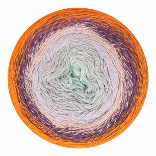 Scheepjes Cotton Whirl 1000m Cake - 710 Clementine Cloud Gradient Yarn - color: 710 Clementine Cloud
