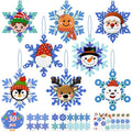 80UncleKimby 30pcs Christmas Winter Crafts for Kids - DIY Snowflake Felt Ornament Kit for Holiday Party, Classroom Arts and Craft Kits Bulk