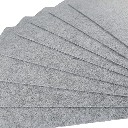 Jtnohx Stiff Felt, 2mm Thick Felt Sheets for Crafts, 8"x12" Hard Felt Fabric Squares 8Pcs for DIY Projects (Grey Color) - color: Grey