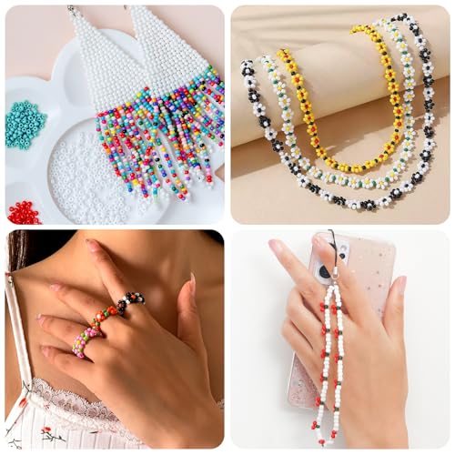 3mm Seed Beads Uniform, Funtopia 39 Colors Small Beads for Jewelry Making - color: Uniform Solid Color, size: 3mm
