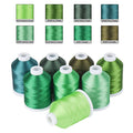 Simthread 8 Shades 550Yds Each 40WT Polyester Embroidery Thread Green Set - color: 550YGreenMadeira