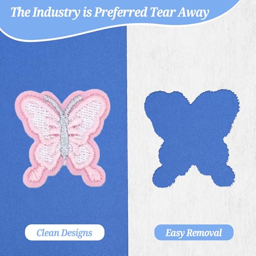 Tear Away Machine Embroidery Stabilizer Backing 8"x8" - 200 Precut Sheets - Medium Weight 1.8 oz- Fits 4x4 and 6x6 Hoops for Patches, Hats, Apparel & Small Embroidery Projects - size: 200 PCS 8 x 8 Inch