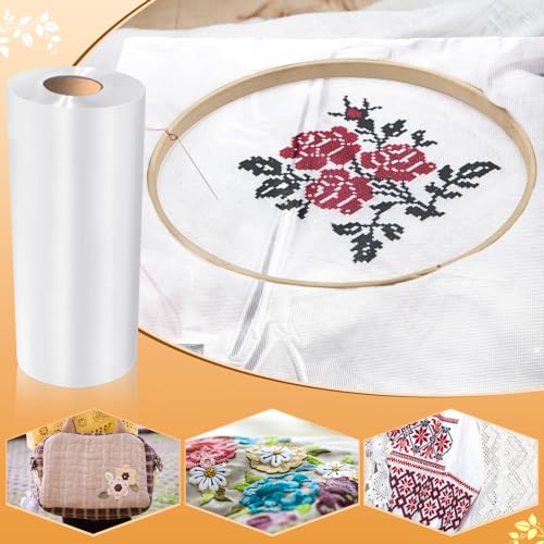 Peryiter 1 Roll 10" x 100 yd Water Soluble Stabilizer for Embroidery - size: 10" x 100 yd, style: Water‑soluble