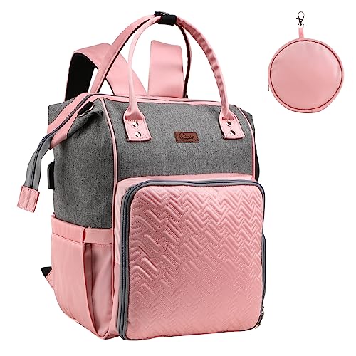 crochet bag,knitting bagBackpack and Tote Bag Storage Bag ，Large capacityYarn Storage Organizer Travel Crochet Bag Women Carrying Crochet Accessories Knitting Needles Crochet - color: PINK AND GREY