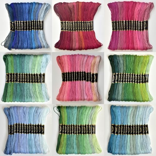 Embroidery Floss Rainbow Color 50 Skeins Per Pack Cross Stitch Threads Friendship Bracelets Floss Crafts Floss
