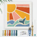 Doodlream Sun and Ocean DIY Punch Needle Embroidery Kit for Adult Beginner - color: Sun and Ocean