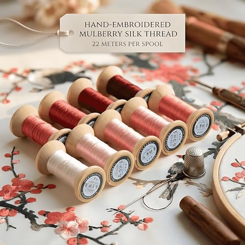 Natural 100% Mulberry Handmade Embroidery Silk Thread Silk Floss (48) - color: 48