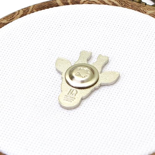 Awesome Pattern Studio Needle Minder Set - Mandala Giraffe Magnetic Needle Minder + 2 Needle Threaders + Crane Scissors. Enamel Pin for Cross Stitch, Embroidery and Craft - size: Giraffe Set #2