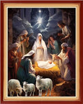 Funxvoot Stamped Cross Stitch Kits Beginners Full Range of Embroidery Kits for Adults 11CT Embroidery Patterns Needlepoint Kits Printed Cross Stitch Kits-Nativity 16x20 inch - color: Craftsstyle04