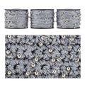 Artisanal Yarn Collection Multifiber Fancy Yarn for Knitting Crocheting Crafts DIY, Set of 3 Rolls (Cool Blue with Silver Beads) - color: Cool Blue with Silver Beads