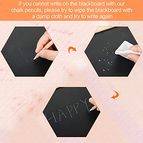 Tenare 20 Pieces White Chalk Pencils with Sharpener and Storage Tube