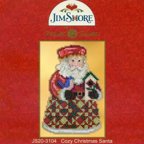 Cozy Christmas Santa Beaded Counted Cross Stitch Kit 2013 Mill Hill Jim Shore JS203104