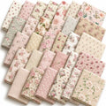 JarThenaAMCS 60Pcs Floral Cotton Fabric Bundles Pink Retro Floral Fabric Squares Spring Summer Quilting Patchwork for DIY Handmade Sewing Crafting, 10 x 10 Inch
