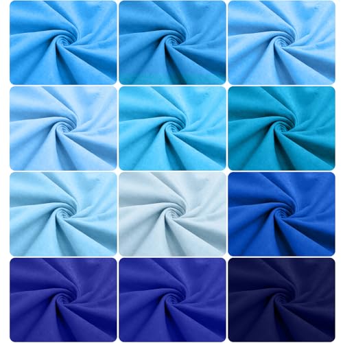 WILLBOND 12 Pcs Large Felt Sheets 37 x 20 Inch 1.2 mm Blue Series - color: Blue Series, size: 37 x 20 Inch