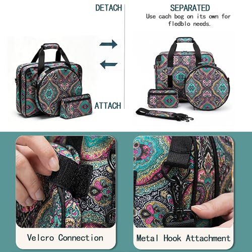 Embroidery Bag, 3-in-1 Modular Set with Organizer Pockets