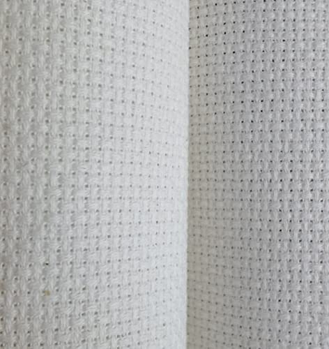 KCS 3 pc of 15" x 18" Counted Cross Stitch Cotton Aida Cloth Needlework Rolled Fabric Box,14CT,Antique White - color: Antique White, size: 14CT