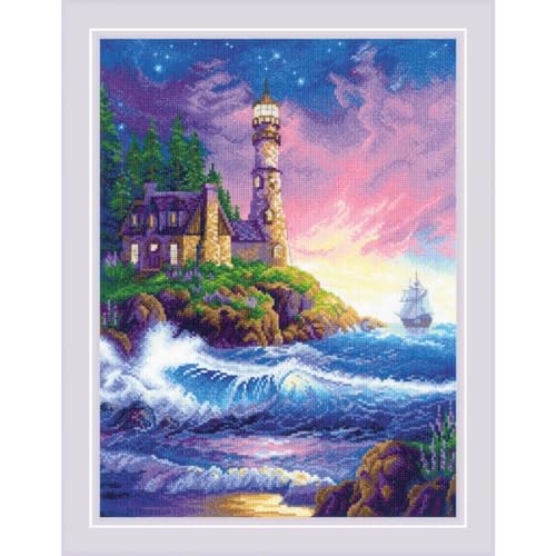 RIOLIS 2022 Lighthouse Counted Cross Stitch Kit 11.75 x 15.75 in