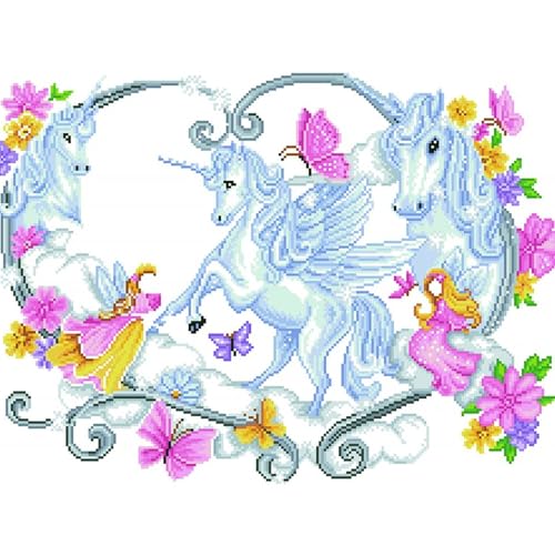 DIAMOND DOTZ Princess Magic Unicorn Diamond Painting for Adults with Gems