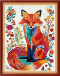 Dimensean Stamped Cross Stitch Kits Full Range of Embroidery Patterns Starter Kits for Beginners Adult DIY Cross Stitches Needlepoint Kits 11CT-Colorful Cat 16x20 inch - color: Arts kits 19