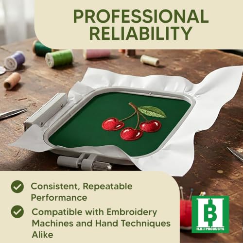 HBI H.B.I. PRODUCTS H.B.I. Peel & Stick Tear Away stabilizer for Embroidery Roll, 10" x 10 Yards, 1.5 oz Embroidery Stabilizer, Embroidery Backing for Machine, Tear Away Embroidery Stabilizer Roll. - size: 10" x 10 Yds