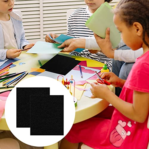 Savita 5pcs 25.4 x 22.8cm/10 x 9 inch 3mm Thick Felt Sheets, Stiff Felt Fabric Sheets for Crafts Hard Felt Squares for Sewing Crafting Cushion and Padding - color: Black