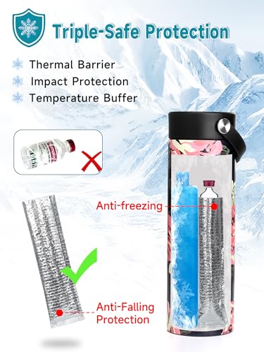 48H Insulin Cooler Travel Case TSA Approved with ℃/℉ Temperature Display - color: 01_blooming Roses