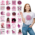 Dtf Transfers Ready to Press -24Pcs Breast Cancer Awareness Iron on Decals Pink Ribbon Fight Cancer Quote Heat Transfer Vinyl Stickers for Clothing Pillows Bag DIY Crafts - color: Breast Cancer Awareness