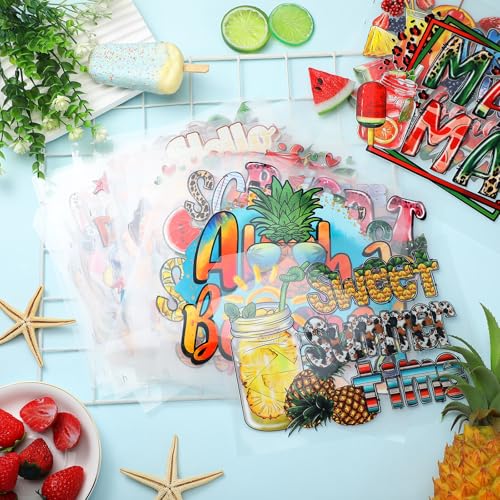 30 Pcs Summer Western Iron on Transfer Patches Mexico Tropical Vinyl Decals - style: Western Summer