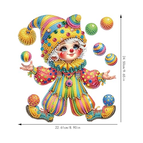 POETRYDRAW Diamond Art Ornament Desktop Kit Circus, Stand Up Diamonds Painting Ornament for Adults, 5D DIY Special Diamond Gem Craft Tabletop Placement Board Kit - color: Circus