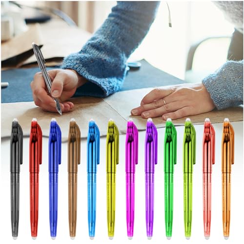 12pcs Heat Erasable Pens for Fabric Marking - Quilting, Sewing, DIY Dressmaking, Tailors Chalk