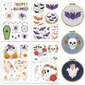 peacoblue Halloween Elements Stick and Stitch Embroidery Patterns - color: Halloween Elements