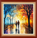 Foxhool Stamped Cross Stitch Kits,11CT Printed Cross Stitch Pattern Full Embroidery Kits for Beginner Needlepoint Kits&Lovers Walk 18x18 inch - color: ColorSet14
