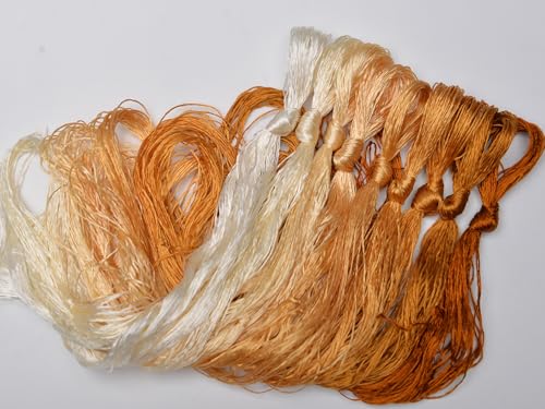 100% Mulberry Silk Embroidery Thread 9 Colors 110m Each (36) - color: 36