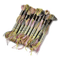 10 Skeins Green Yellow 0.5mm 6-Ply Polyester Embroidery Floss Cross Stitch Threads Segment Dyed Gradient for DIY Craft Hand Sewing Knitting DIY Crafts Jewelry Making 8.75 Yards(8m)/Skein - color: Green Yellow