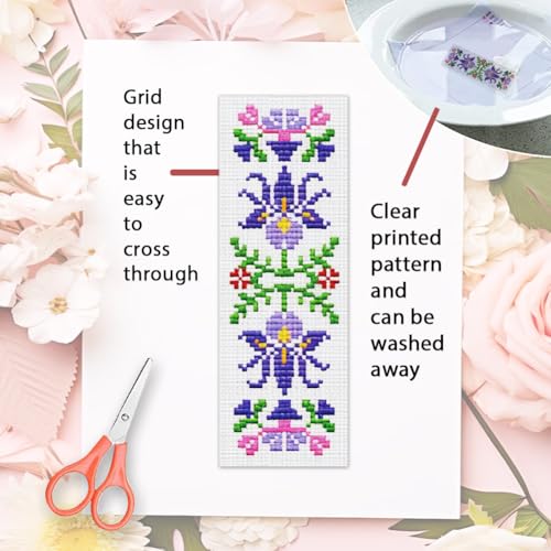 ORIGACH 6 Pack Colorful Folk Pattern Cross Stitch Kit - style: Colorful Vyshyvanka Style