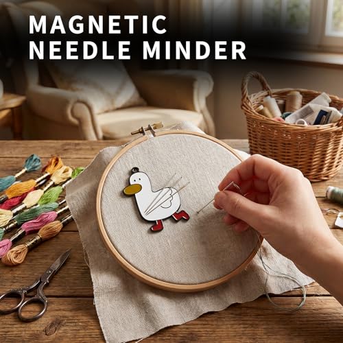 Black Cute Duck Magnetic Needle Minder 1Pack Strong Magnet Holder Cross Stitch Embroidery Sewing Needlepoint Accessories